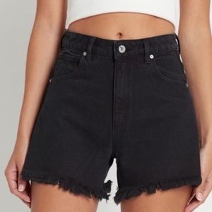 Abrand Black High Waist Denim Shorts NWT